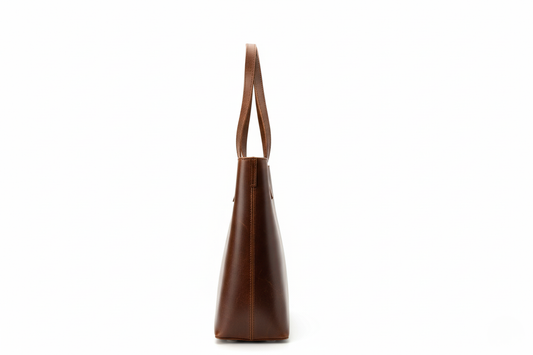 Classic Brown Leather Tote Bag