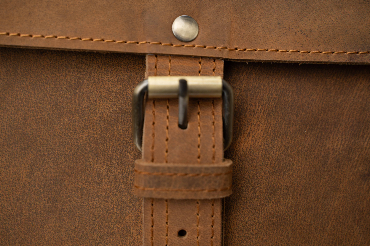 The Expedition Leather Travel Duffel Bag | Cognac Carry-On