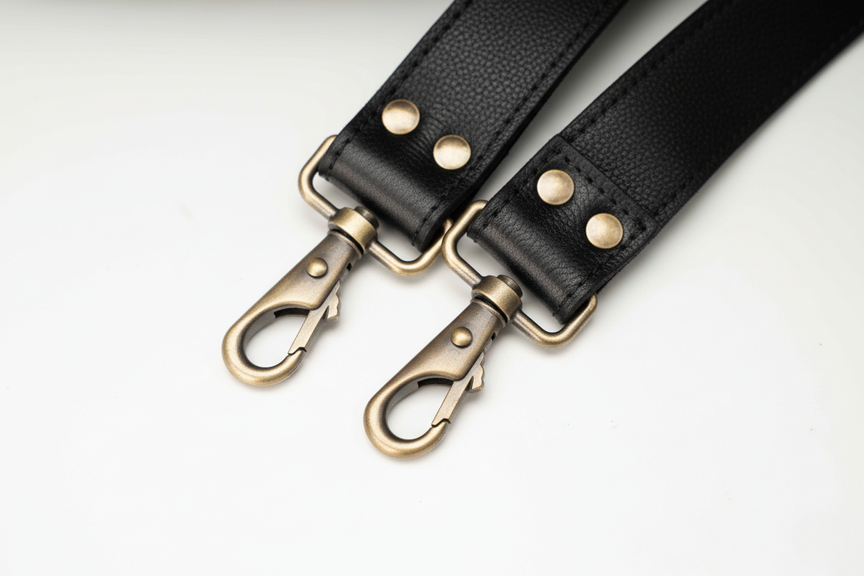 The Executive Black Leather Messenger Briefcase