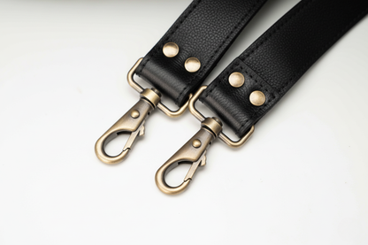 The Executive Black Leather Messenger Briefcase