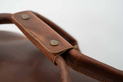 The Weekender Leather Barrel Duffel Bag | Classic Chestnut Full-Grain