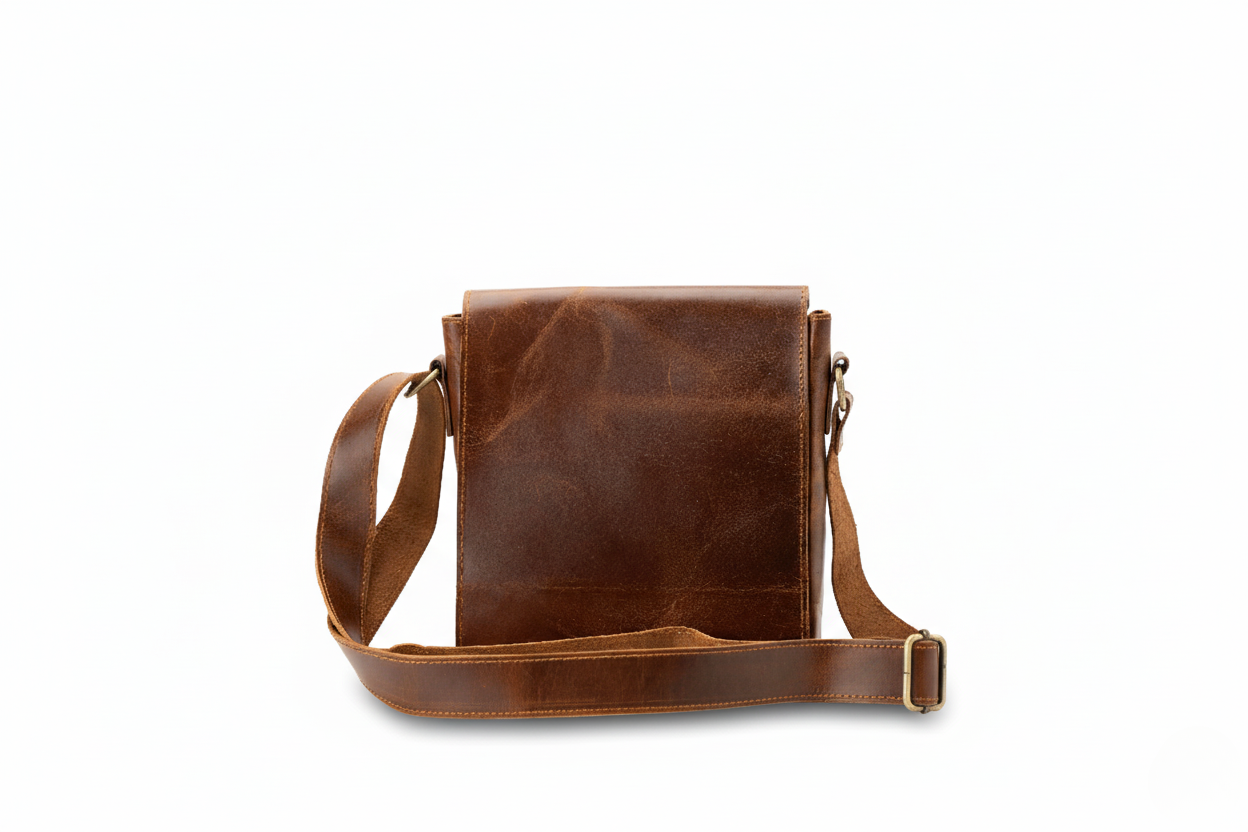 The Roamer Leather Crossbody Satchel | Small Full-Grain Messenger