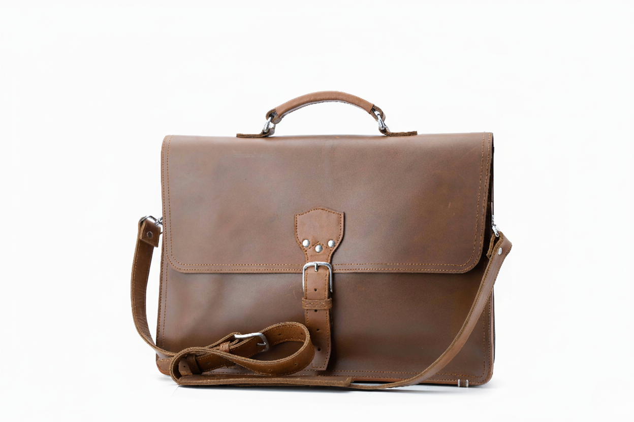 Heritage Leather Messenger Briefcase