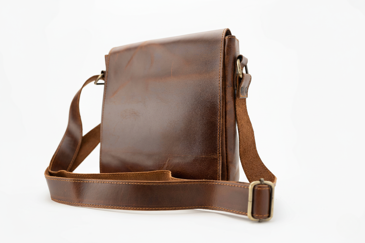 The Roamer Leather Crossbody Satchel | Small Full-Grain Messenger