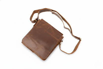 The Roamer Leather Crossbody Satchel | Small Full-Grain Messenger