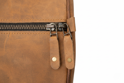 The Expedition Leather Travel Duffel Bag | Cognac Carry-On
