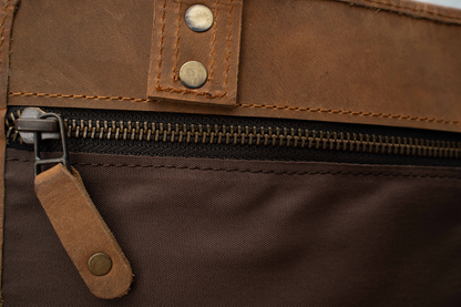 The Expedition Leather Travel Duffel Bag | Cognac Carry-On