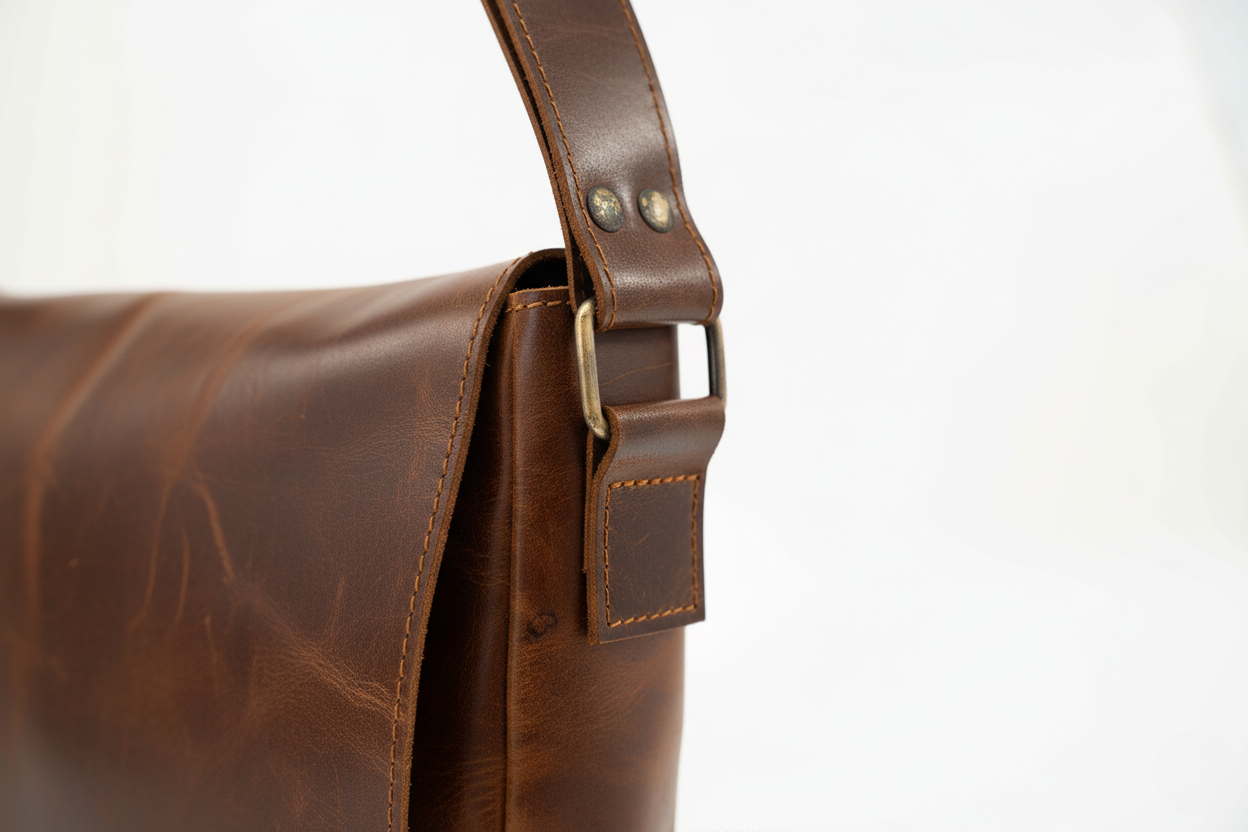 The Roamer Leather Crossbody Satchel | Small Full-Grain Messenger