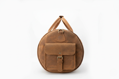 The Expedition Leather Travel Duffel Bag | Cognac Carry-On