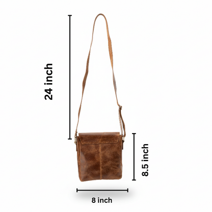 Roamer Leather Crossbody Satchel | Small Full-Grain Bag