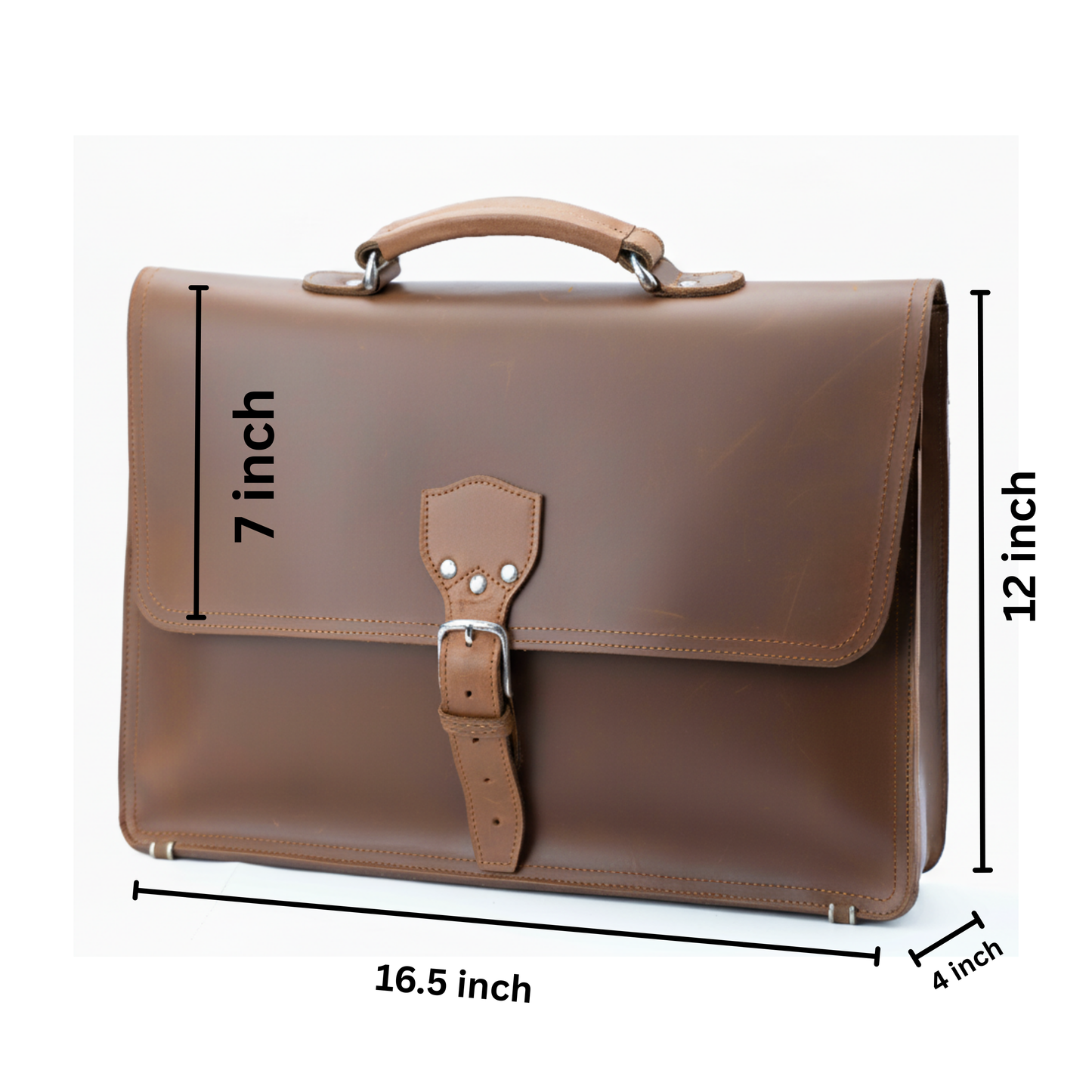 Heritage Leather Messenger Briefcase