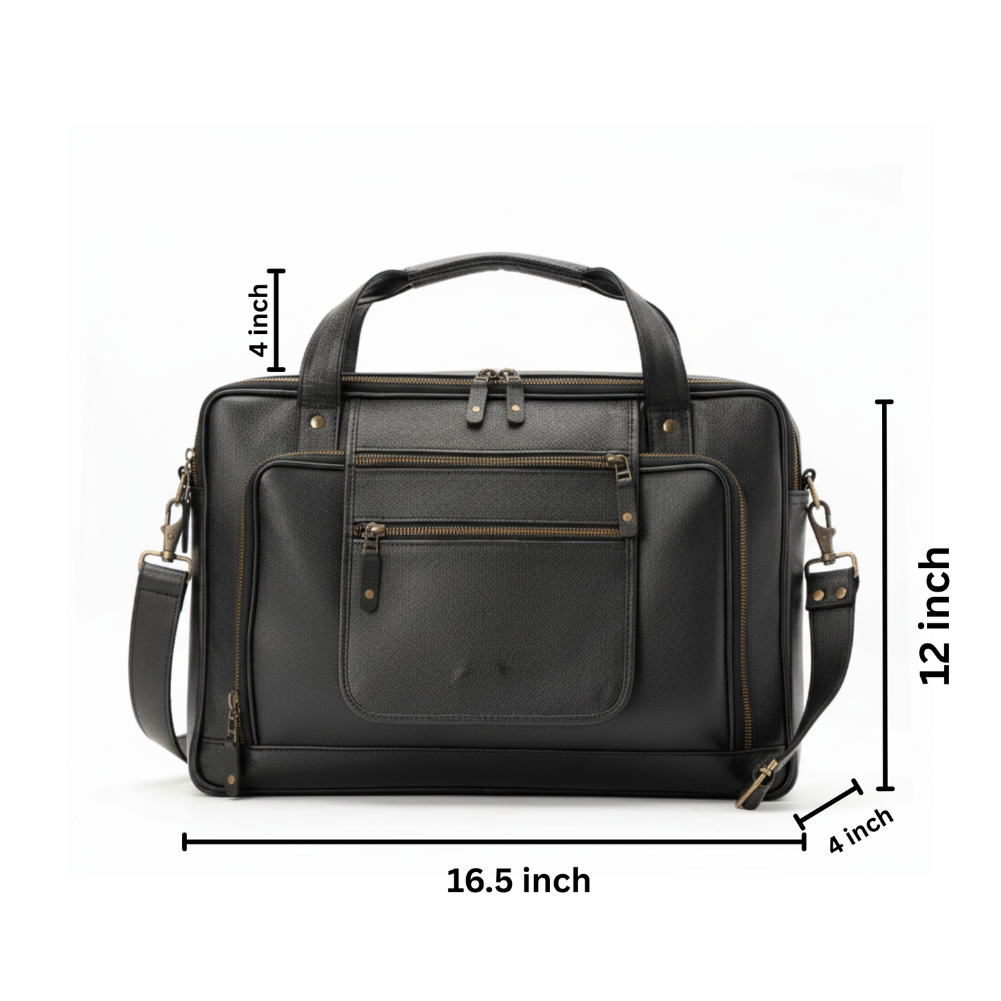Corporate Black Leather Briefcase