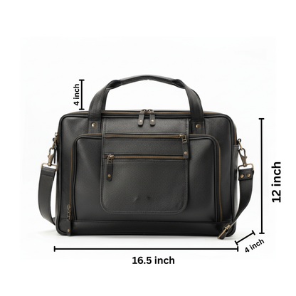 Corporate Black Leather Briefcase