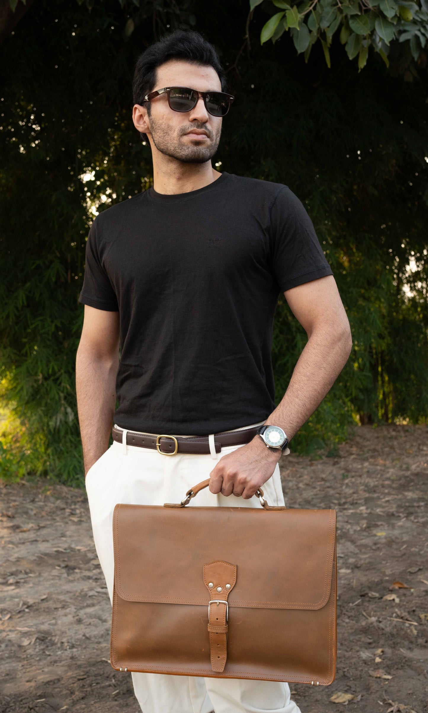 Heritage Leather Messenger Briefcase