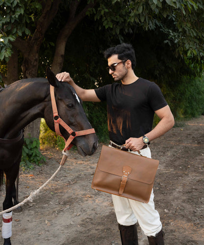 Heritage Leather Messenger Briefcase