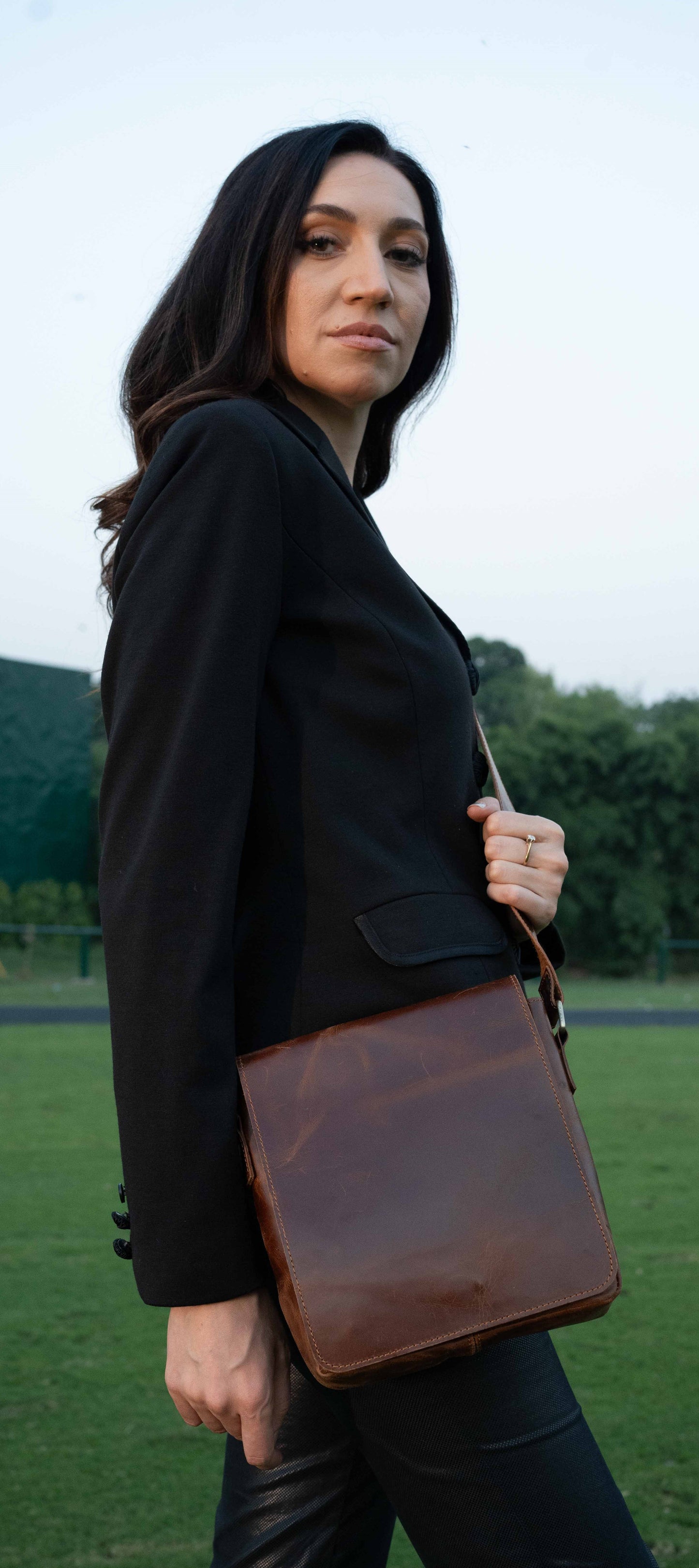 The Roamer Leather Crossbody Satchel | Small Full-Grain Messenger