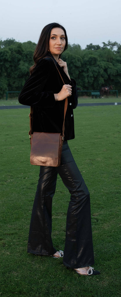 The Roamer Leather Crossbody Satchel | Small Full-Grain Messenger