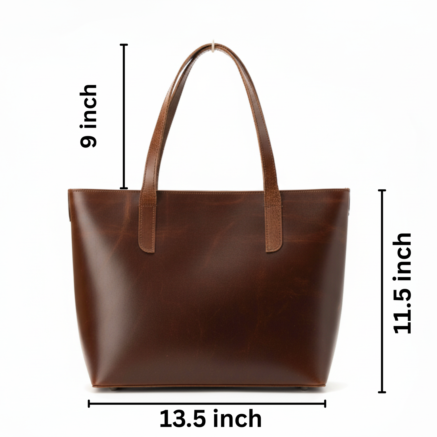 Classic Brown Leather Tote Bag