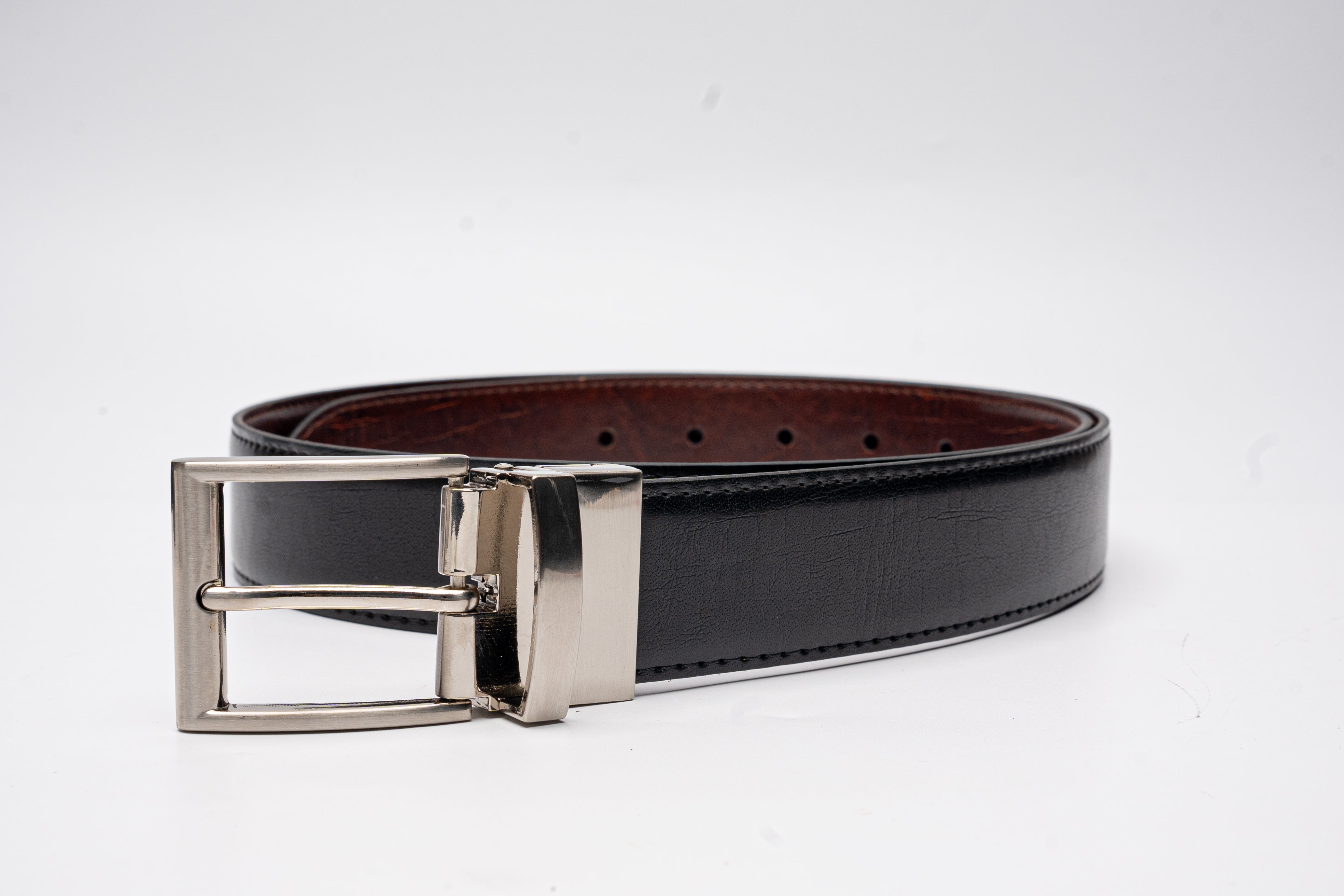 Reversible Genuine Leather Belt – Black & Brown