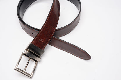 Reversible Genuine Leather Belt – Black & Brown
