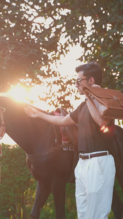 Heritage Leather Messenger Briefcase