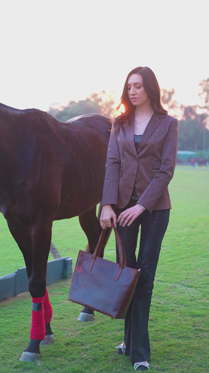 The Classic Brown Leather Heritage Tote Bag