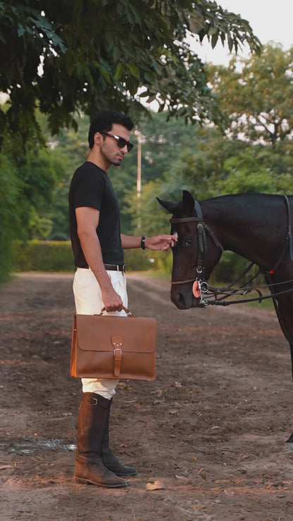 Heritage Leather Messenger Briefcase